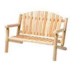 B106L canape en bois dossier arrondi