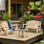 B106L ensemble banc de jardin avec dossier