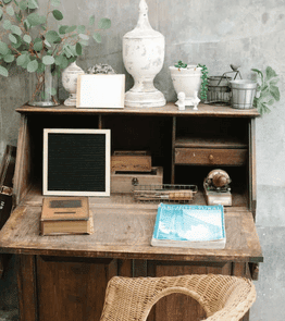 Table de bureau en bois naturel