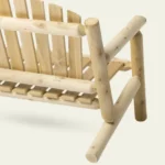 canape banquette causeuse jardin en bois de cedre massif blanc dossier arrondi b106l