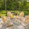 Salon de jardin fauteuils et table basse en bois
