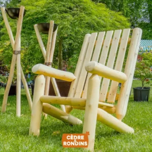 B4AKD fauteuil dossier haut cèdre et rondins château de chantilly