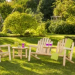 B107L fauteuil double en cèdre blanc