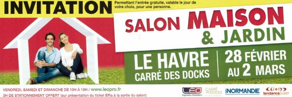 invitation salon maison et jardin le havre 2025 - cèdre et rondins