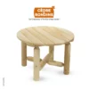 petite table a cafe en rondins de bois de cedre blanc canadien massif original cedre et rondins b109l