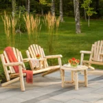 B107L banc de jardin 2 places dossier arrondi