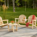 B107L fauteuil double et B109L table basse en cèdre blanc