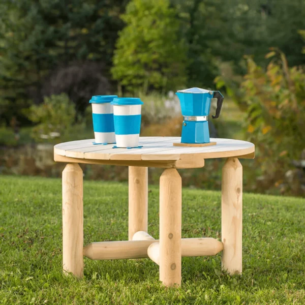 B109L table a cafe table basse ronde en cedre