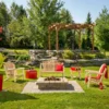 salon mobilier Québec dans un jardin