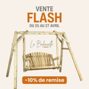 promotion balancelle en bois de cèdre blanc massif