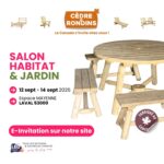 Les mobiliers Cèdre & Rondins exposés au Salon Habitat & Jardin de Laval
