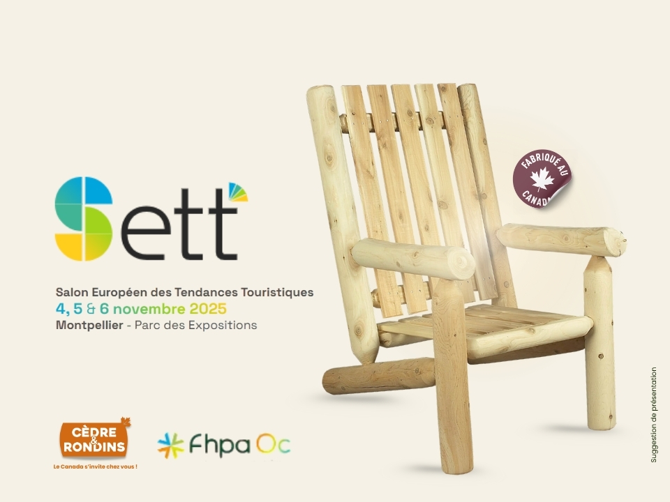 Les mobiliers Cèdre et Rondins exposés au salon de SETT 2025