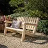 banc bois massif rustique Cèdre et Rondins 2 places b6kd