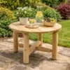 petite table rondins ronde bois extérieur jardin robuste rustique