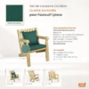 Set coussins Sunbrella Rainforest Fauteuil 1 place
