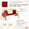 Set coussins Sunbrella Rouge 2 places