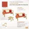 Set coussins Sunbrella Paprika Salons S2 et Mauricie