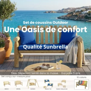 Sets de coussins Sunbrella 2 places