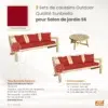 Set coussins Sunbrella Salon S6 logo red