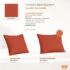 Coussin Déco Carrée Rectangulaire Sunbrella Paprika