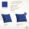 Coussin Déco Carrée Rectangulaire Sunbrella Bleu