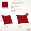 Coussin Déco Carrée Rectangulaire Sunbrella Rouge
