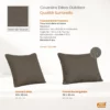 Coussin Déco Carrée Rectangulaire Sunbrella Taupe