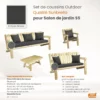 Set coussins Sunbrella Carbon Salon S5