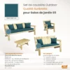 Set coussins Sunbrella Charron Salon S5
