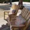 B4AKD fauteuil de jardin bois dossier haut en bois