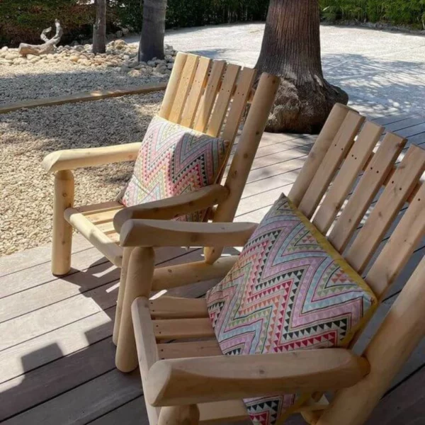 B4AKD fauteuil de jardin bois dossier haut en bois