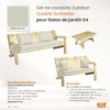 coussins outdoor beige salon S4 PK-S4-PUR