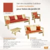 coussins outdoor orange salon S5 PK-S5-PAP