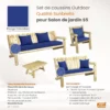 coussins outdoor bleu salon S5 PK-S5-RIVA