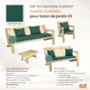 coussins outdoor vert salon S5 PK-S5-VERT